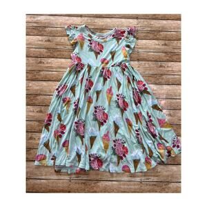 Posh Peanut Sophia Ice Cream Floral Bamboo Twirl Dress 4T